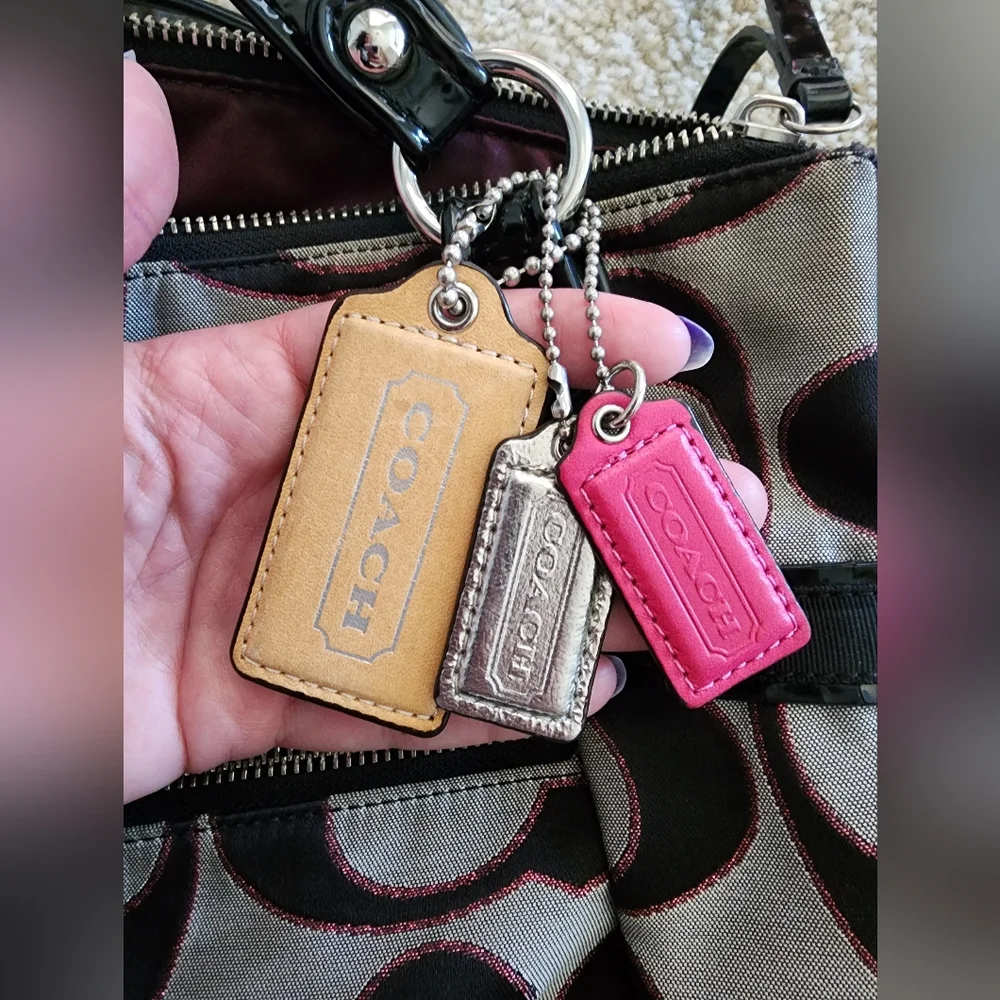 Authentic Coach Purse Black, Gray, Pink - Picture 5 of 15